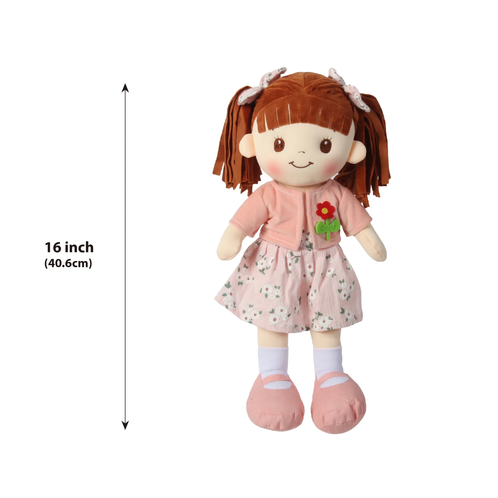 Adorable 16-Inch Little Sweet Hearts Peach Doll - Child-Friendly Playtime Companion (90964)