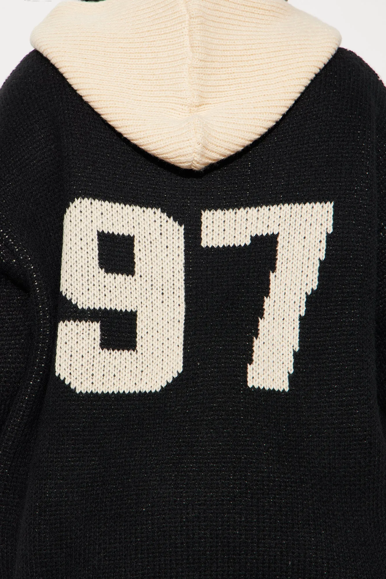 97 Varsity Front Zip Sweater - Black/combo