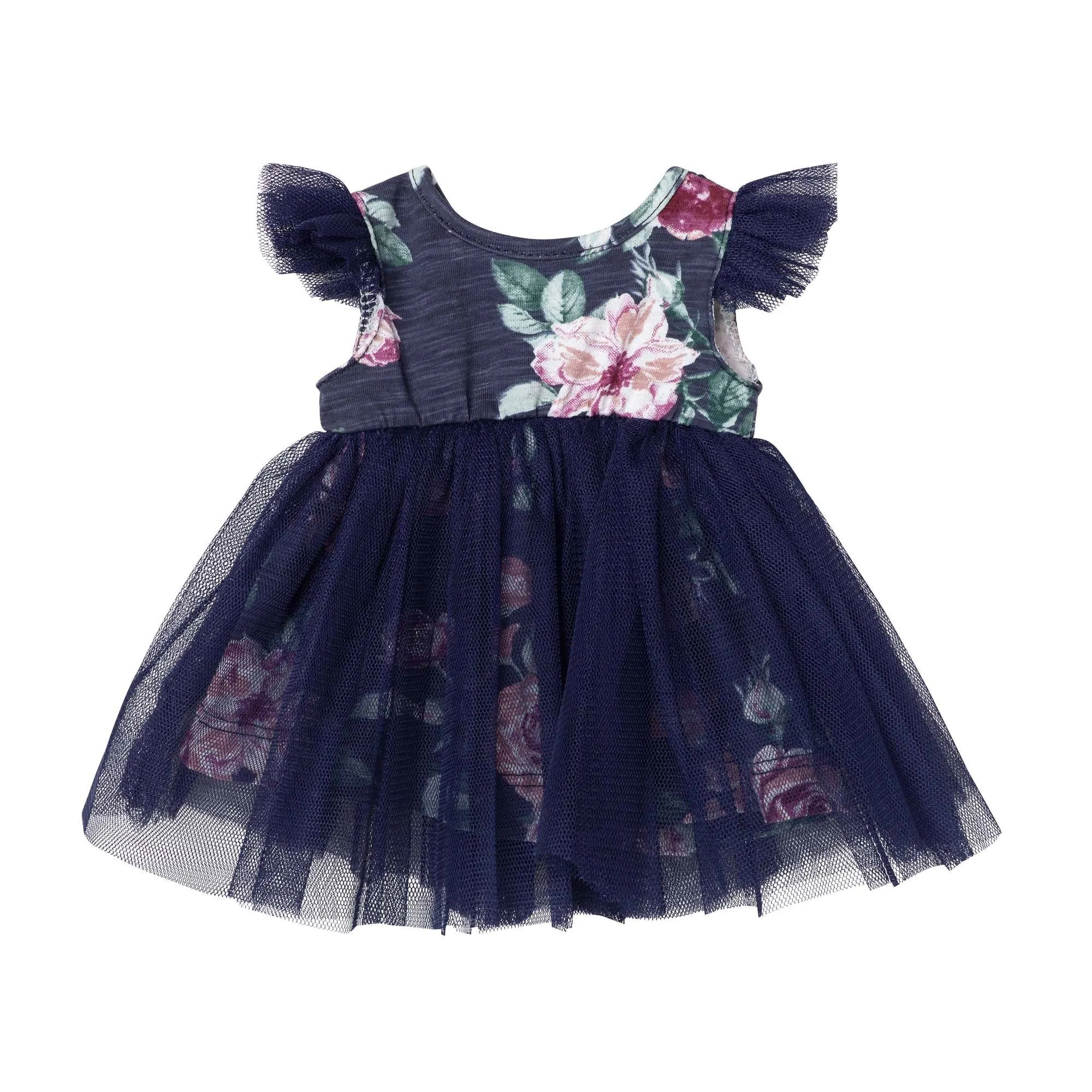 Audrey Floral Doll Dress Navy