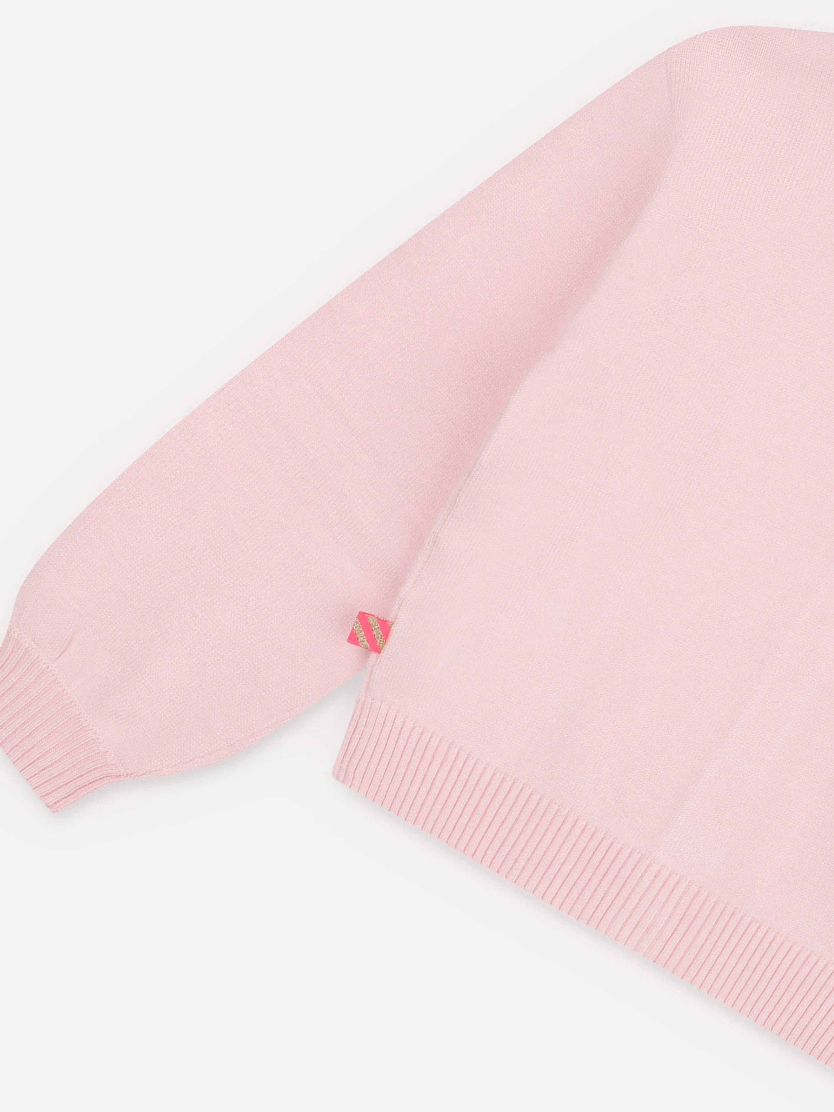 Billieblush Girls Knitted Logo Cardigan in Pink