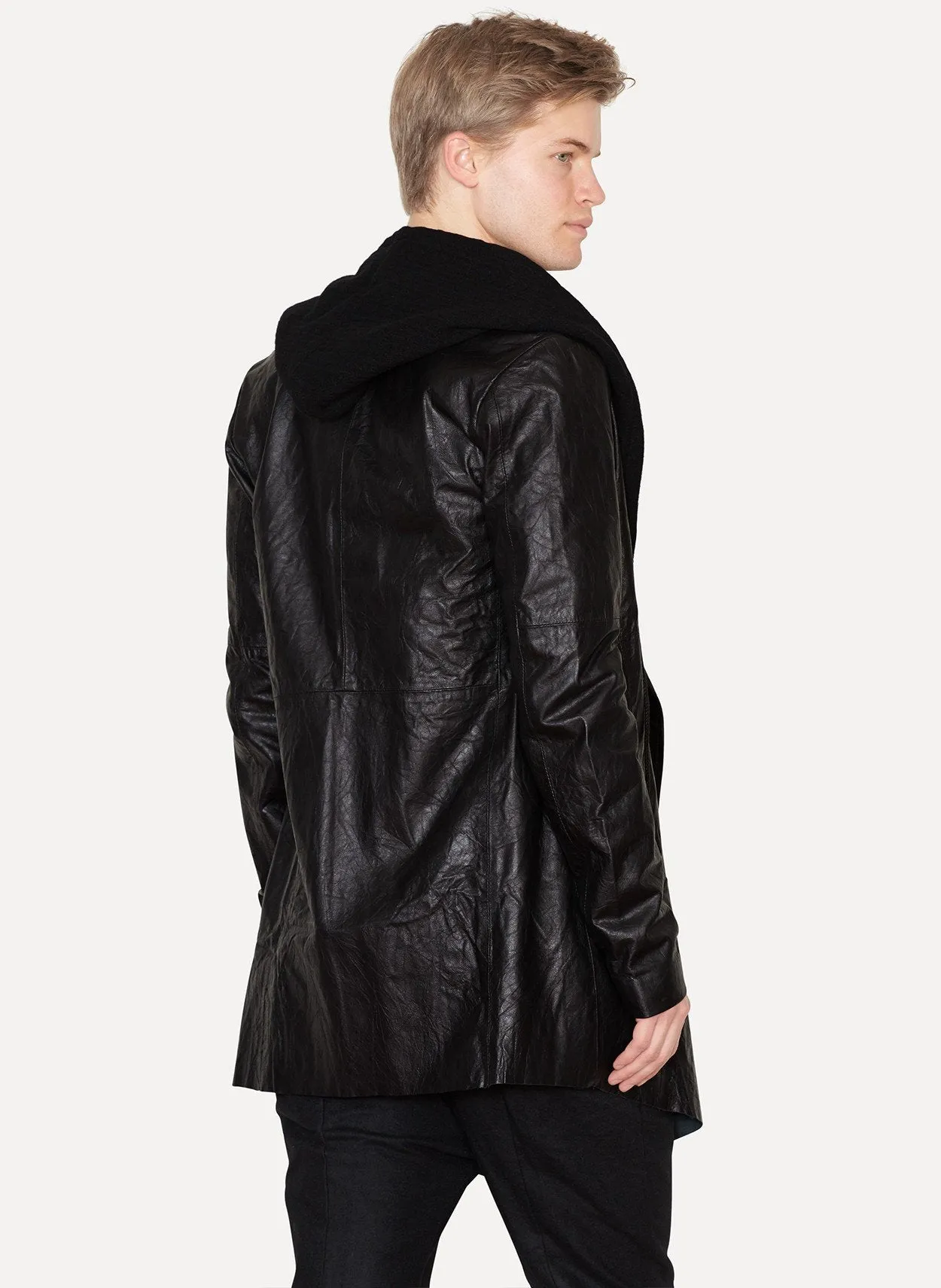 Black Lambskin Cardigan Jacket