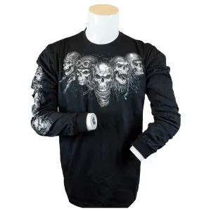 BOL Men's Five Skulls Long Sleeve Shirt