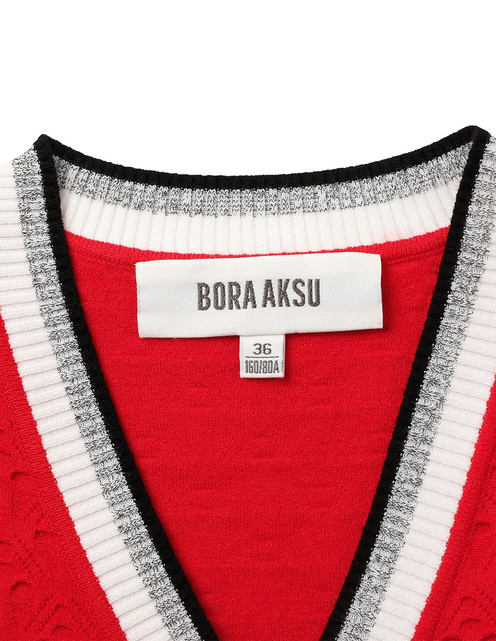 BORA AKSU V-Neck Short-Sleeved Knitted Cardigan