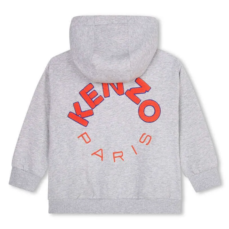 Boys Grey 'IKEBANA' Zip Up Hoodie