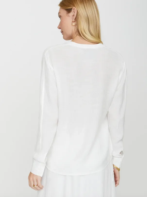 Brochu Walker - Anglia Popover Shirt in Salt White