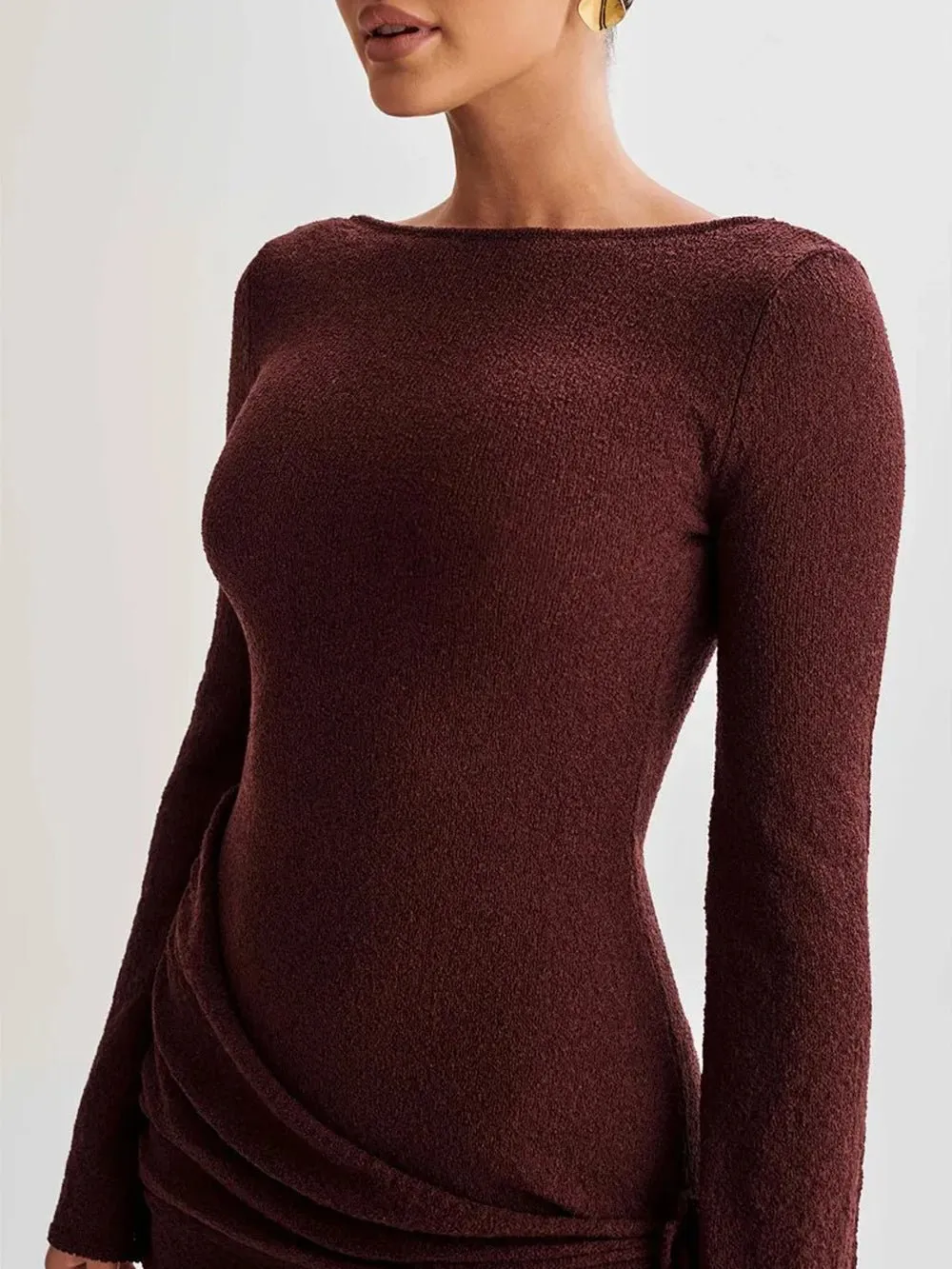 Chelsea Long Sleeve Backless Mini Dress