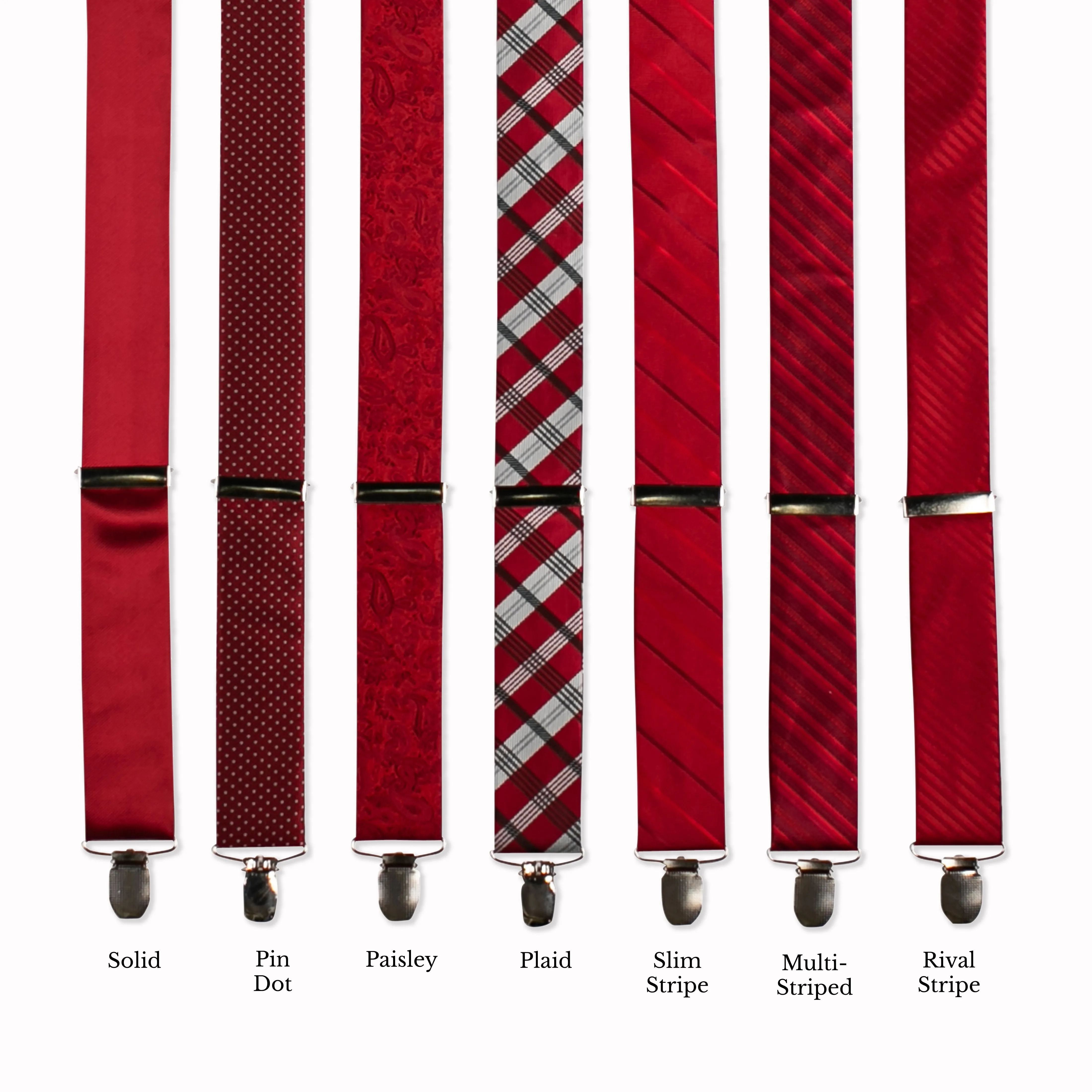 Classic Adjustable Suspenders - Claret