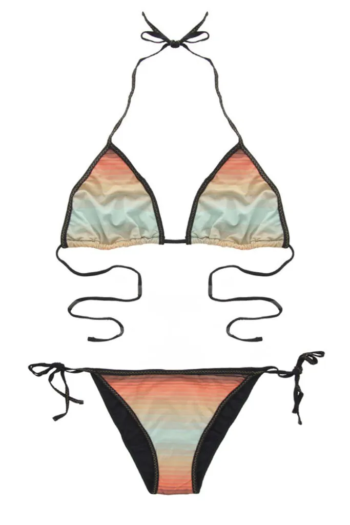 CLUBE BOSSA SUNSET Pastel Gradient Triangle Bikini