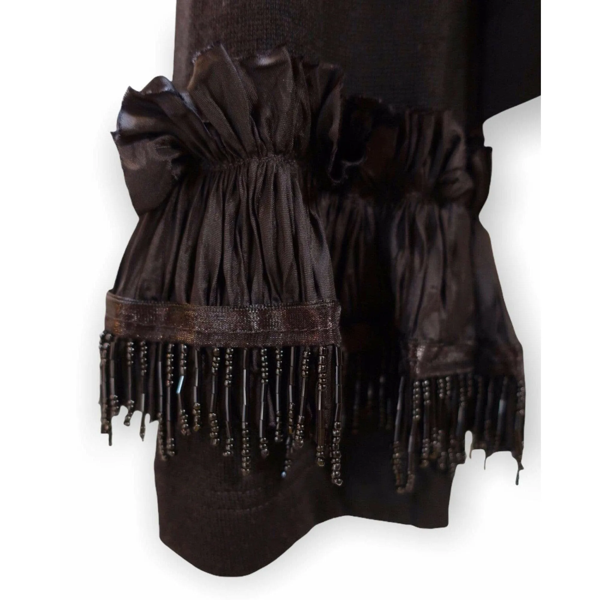 Comme des Garçons Black Sequin Ruffle Top