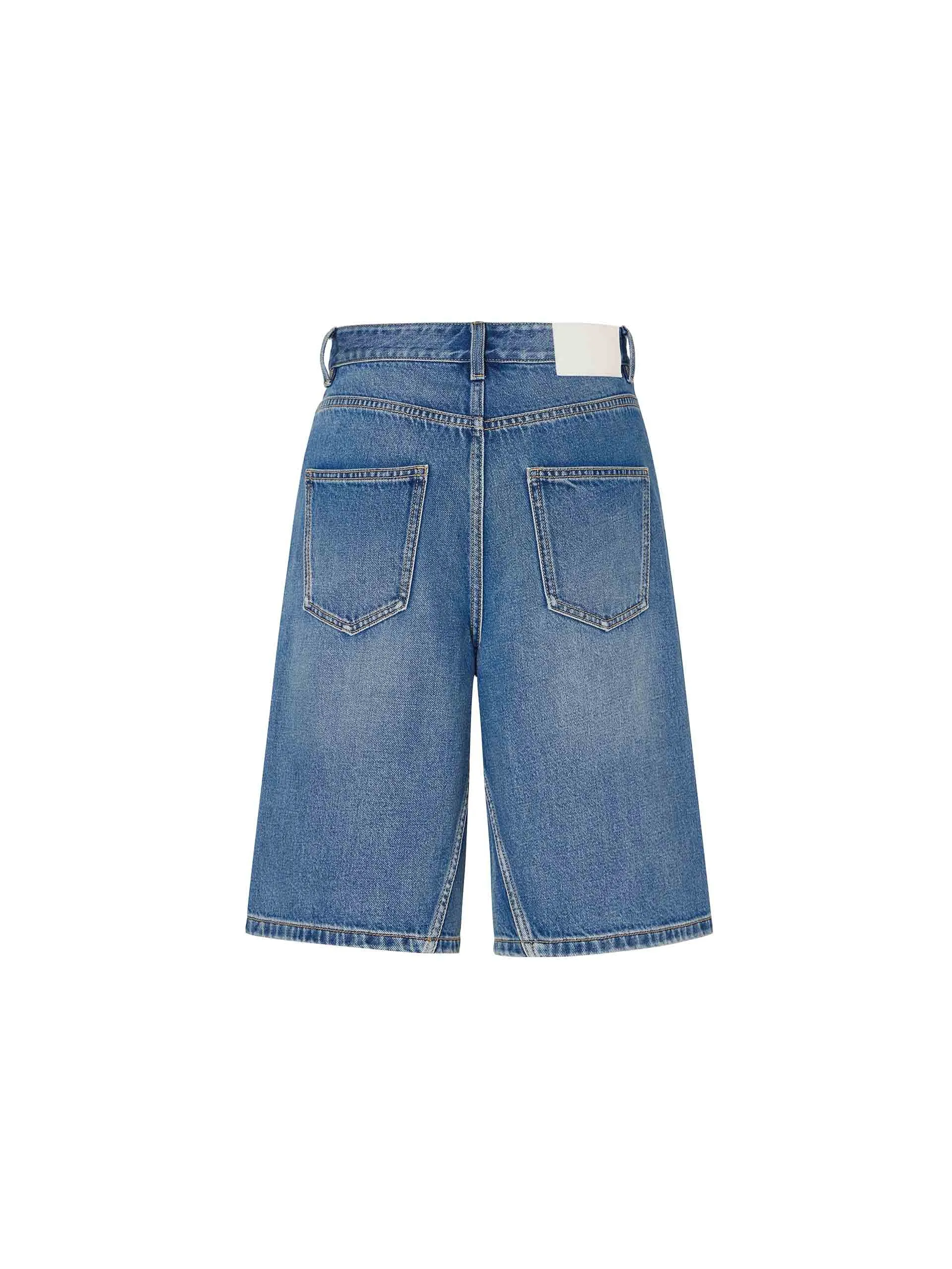 Cotton Bermuda Denim Shorts