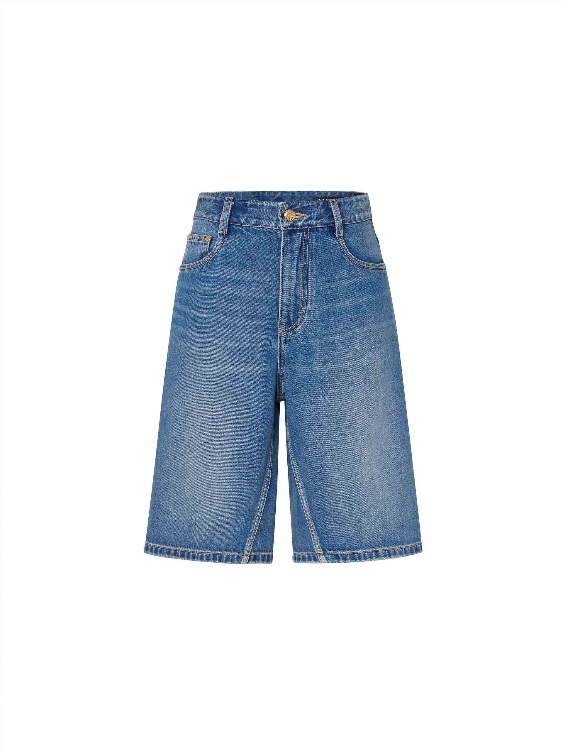 Cotton Bermuda Denim Shorts