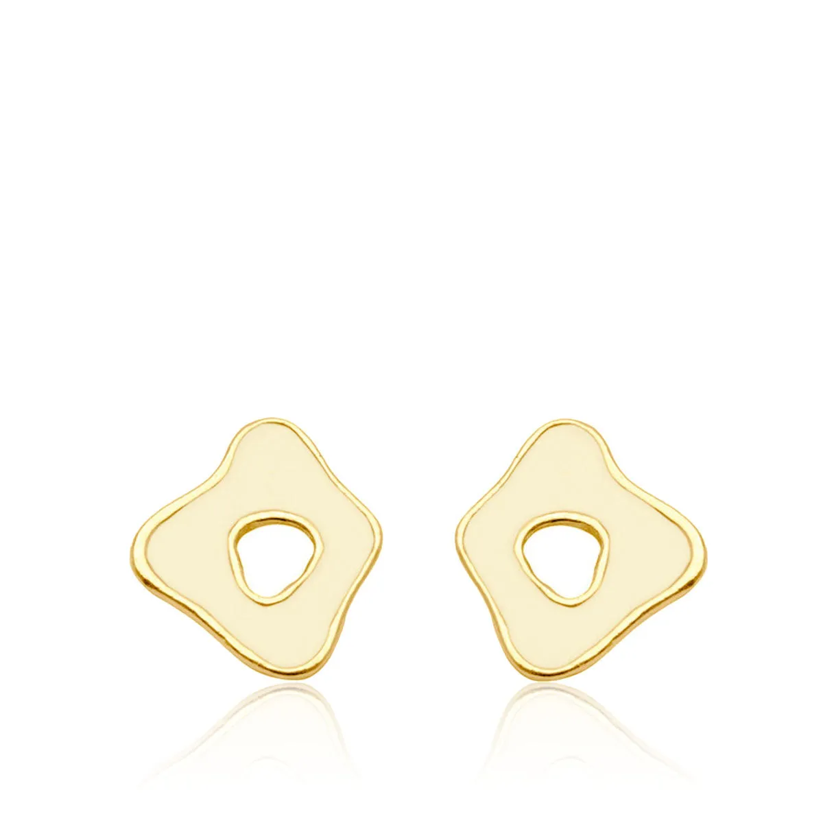 Cut Out Enamel Earrings