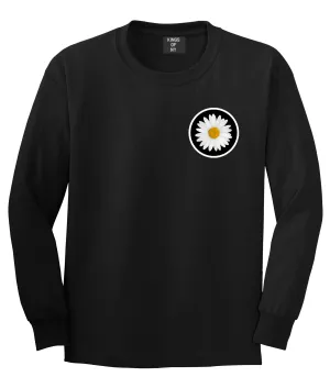 Daisy Flower Chest Mens Long Sleeve T-Shirt