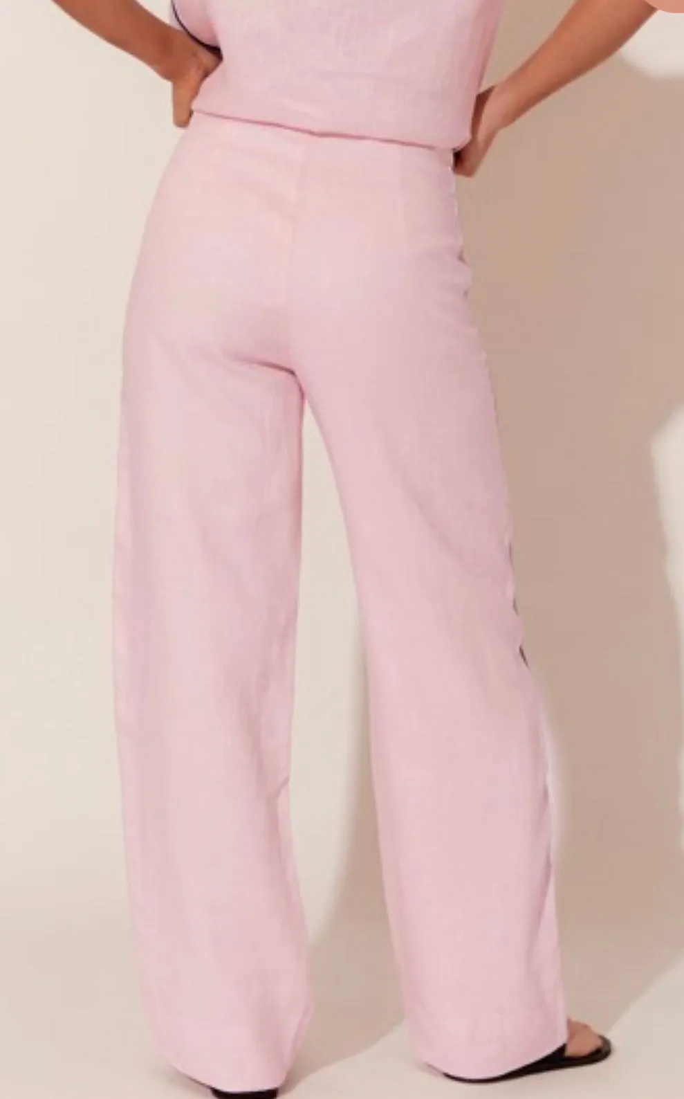 DELANEY Pink GROSGRAIN STRIPE PANT