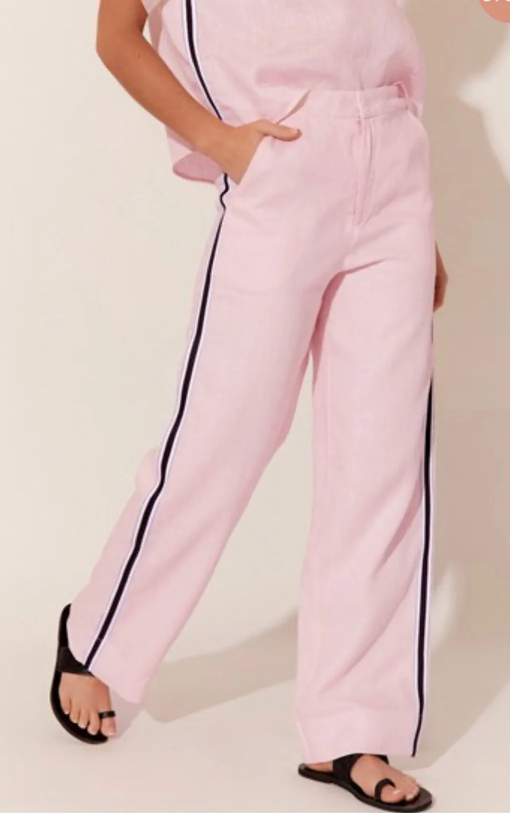 DELANEY Pink GROSGRAIN STRIPE PANT