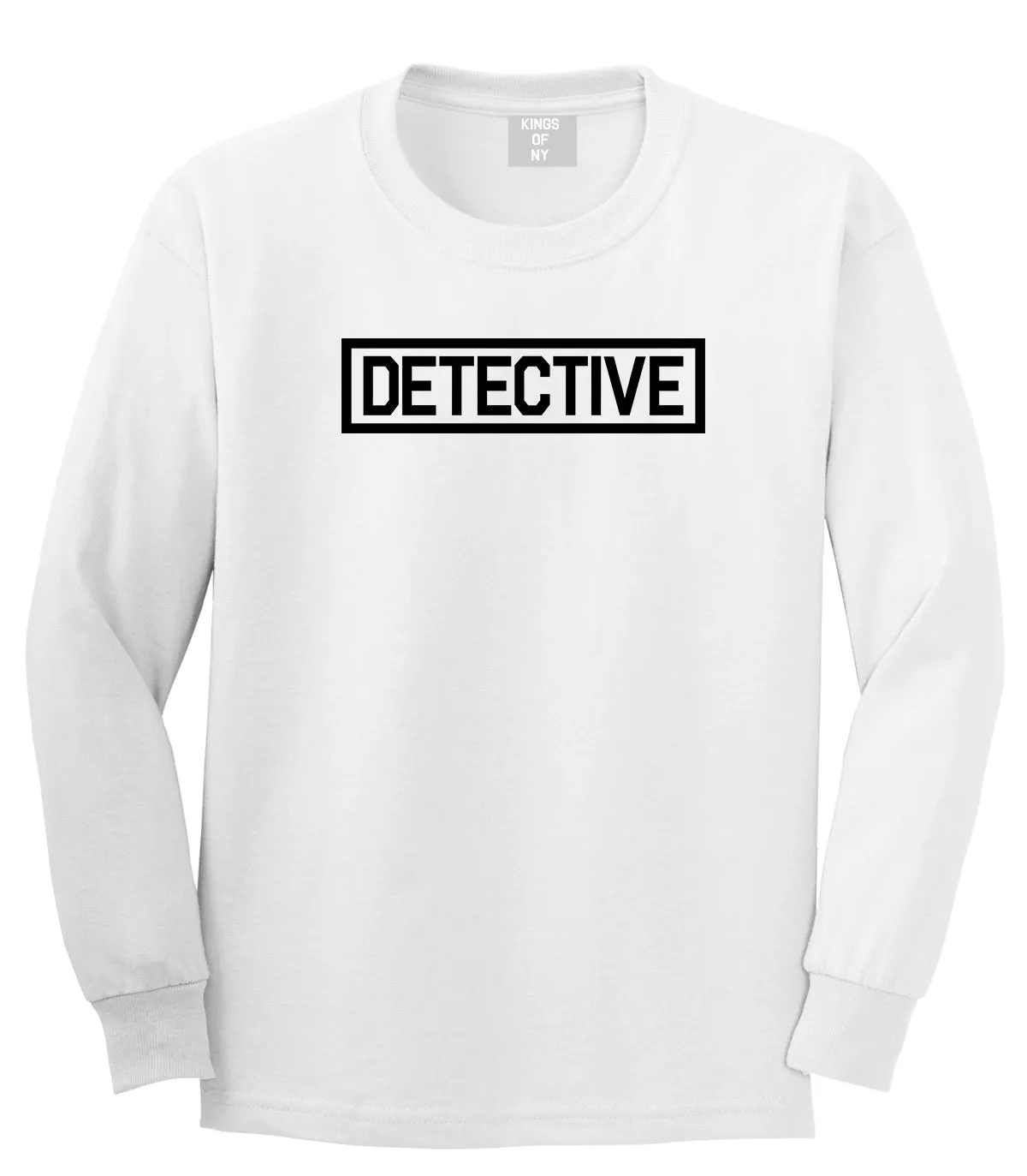 Detective Box Logo Mens Long Sleeve T-Shirt