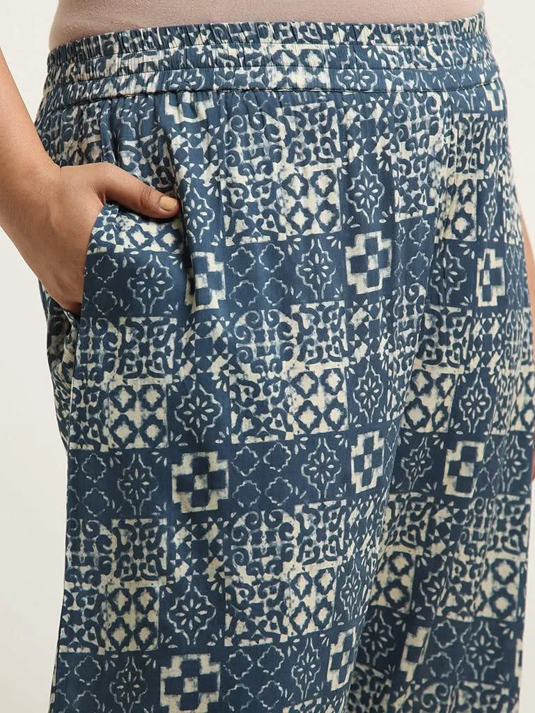 Diza Indigo Wide Leg Pants