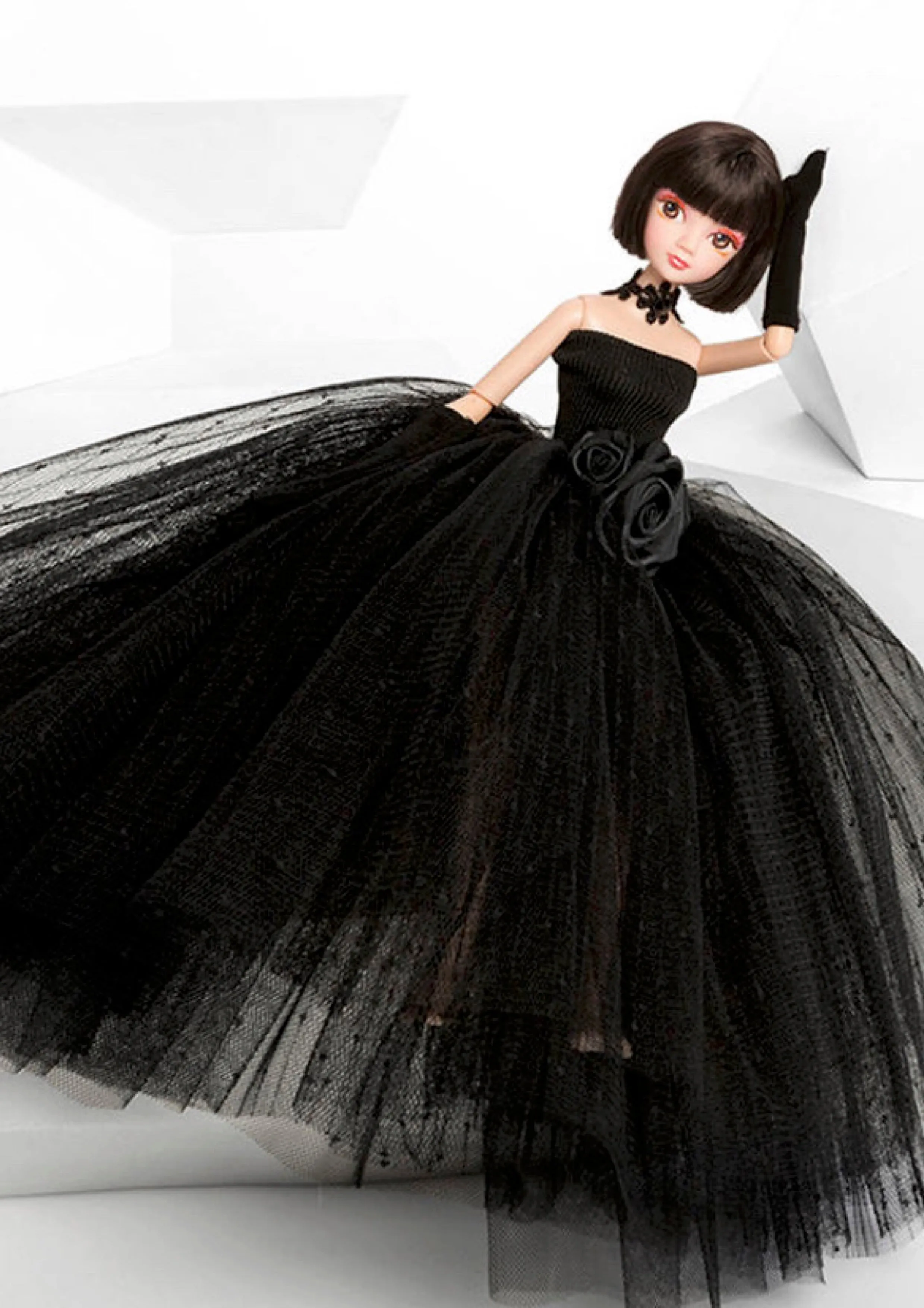 DOLLY® LITTLE BLACK DRESS DOLL WITH BLACK TUTU DRESS - Bjd 12 joints 12 inch 30 cm 1/6 scale fashion doll