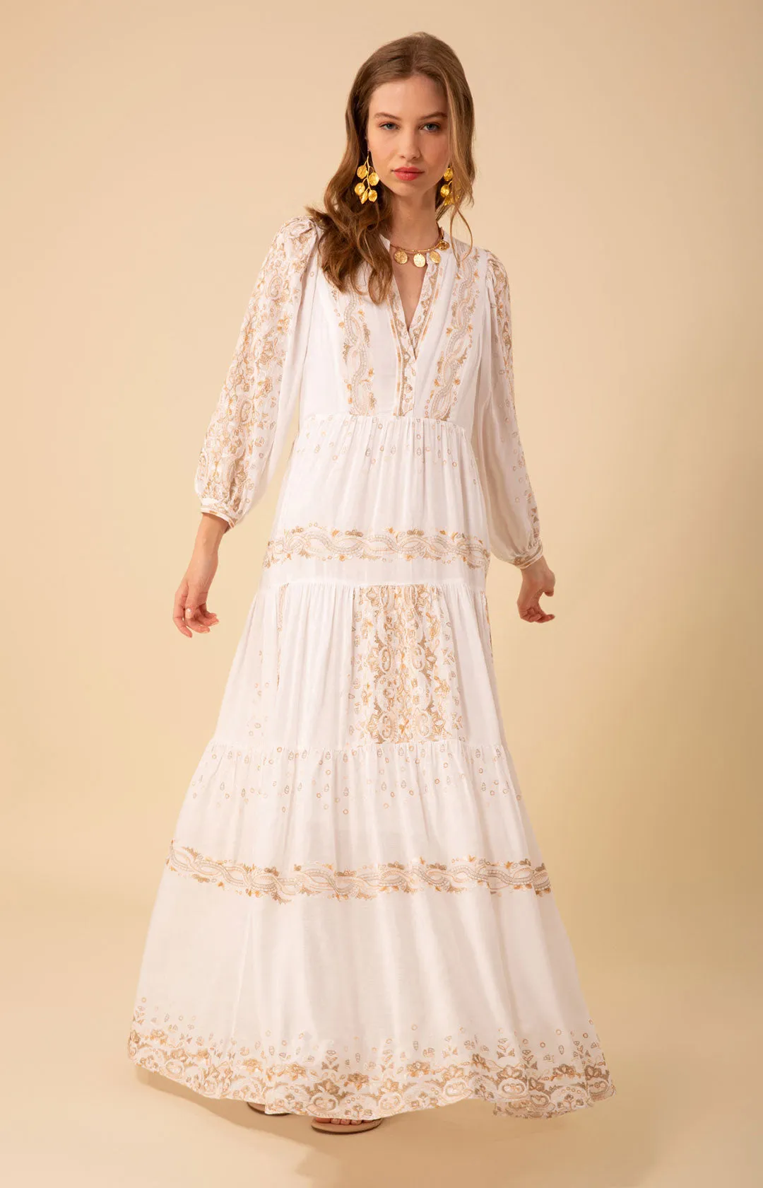 Emery Embroidered Maxi Dress