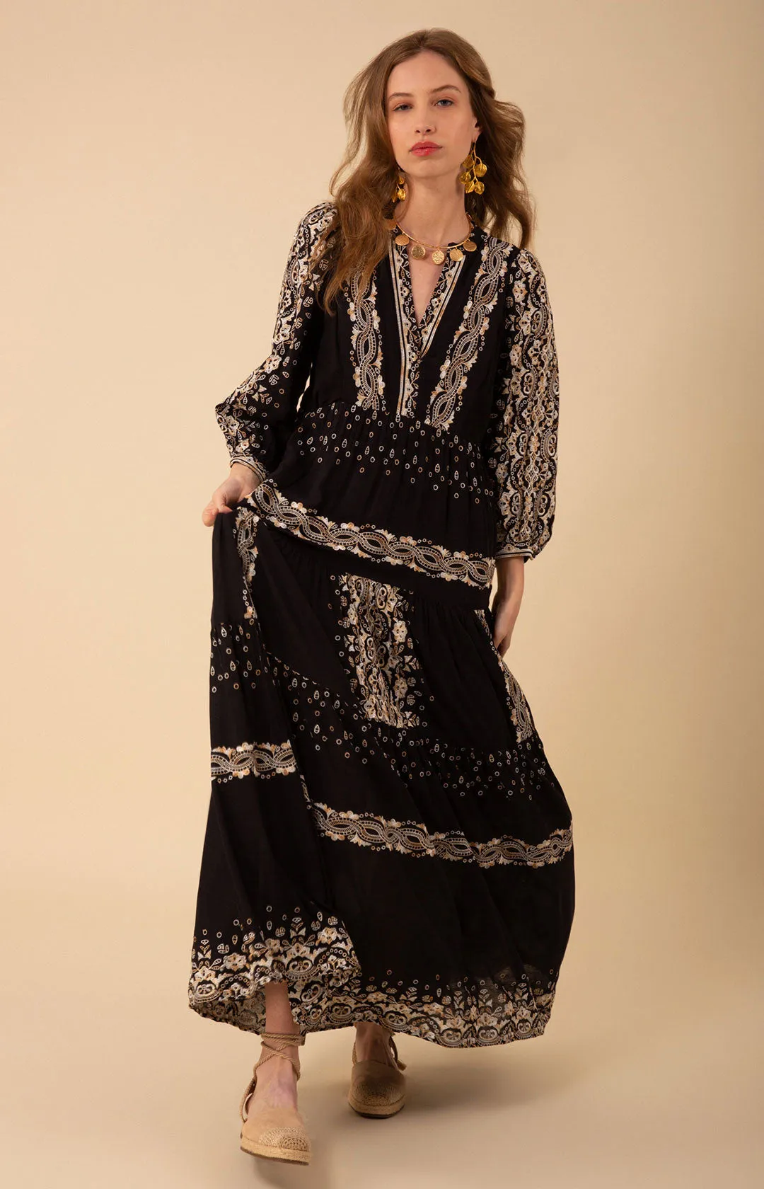 Emery Embroidered Maxi Dress