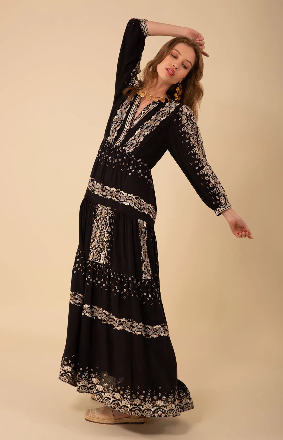 Emery Embroidered Maxi Dress