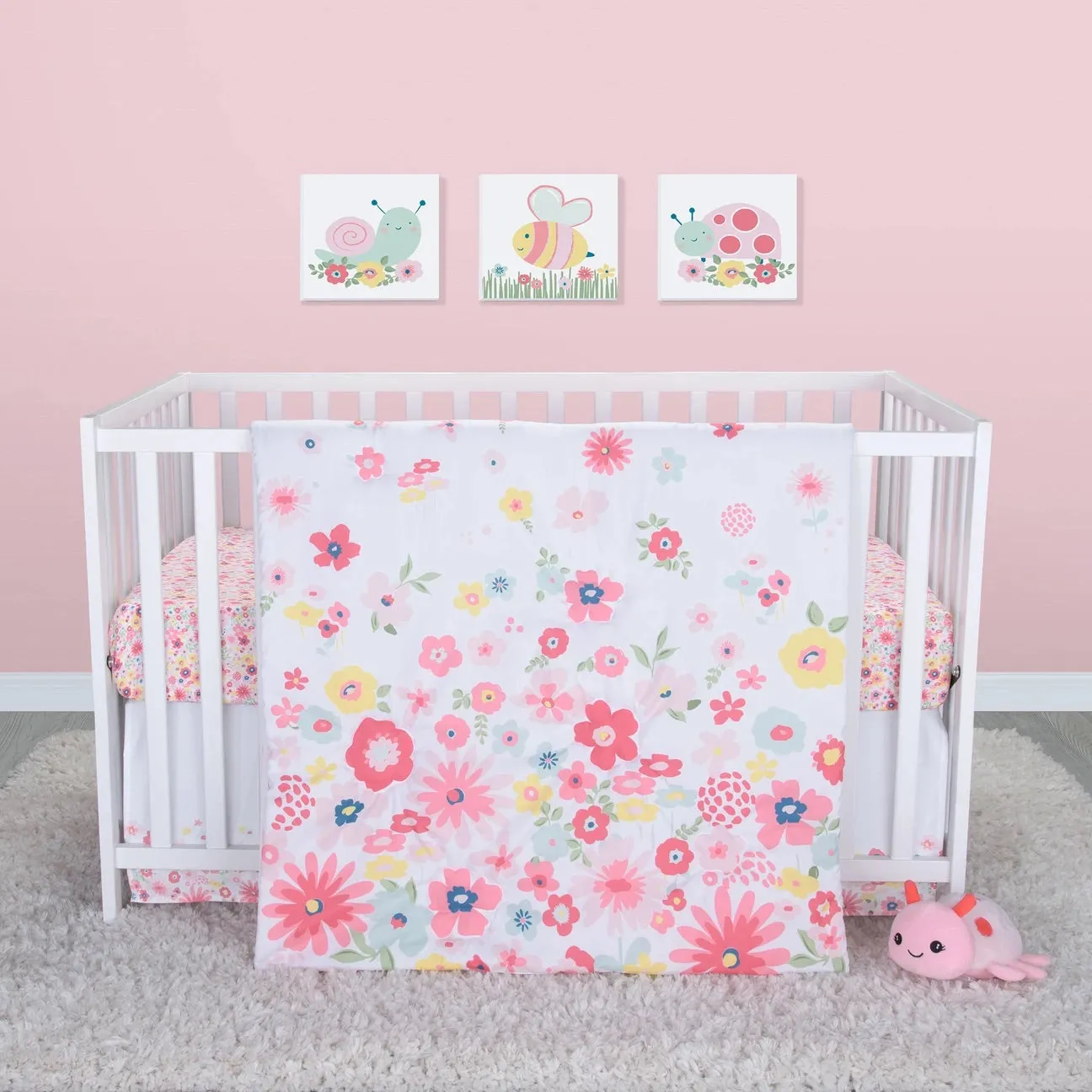 Floral Sprinkles 4pcs crib set