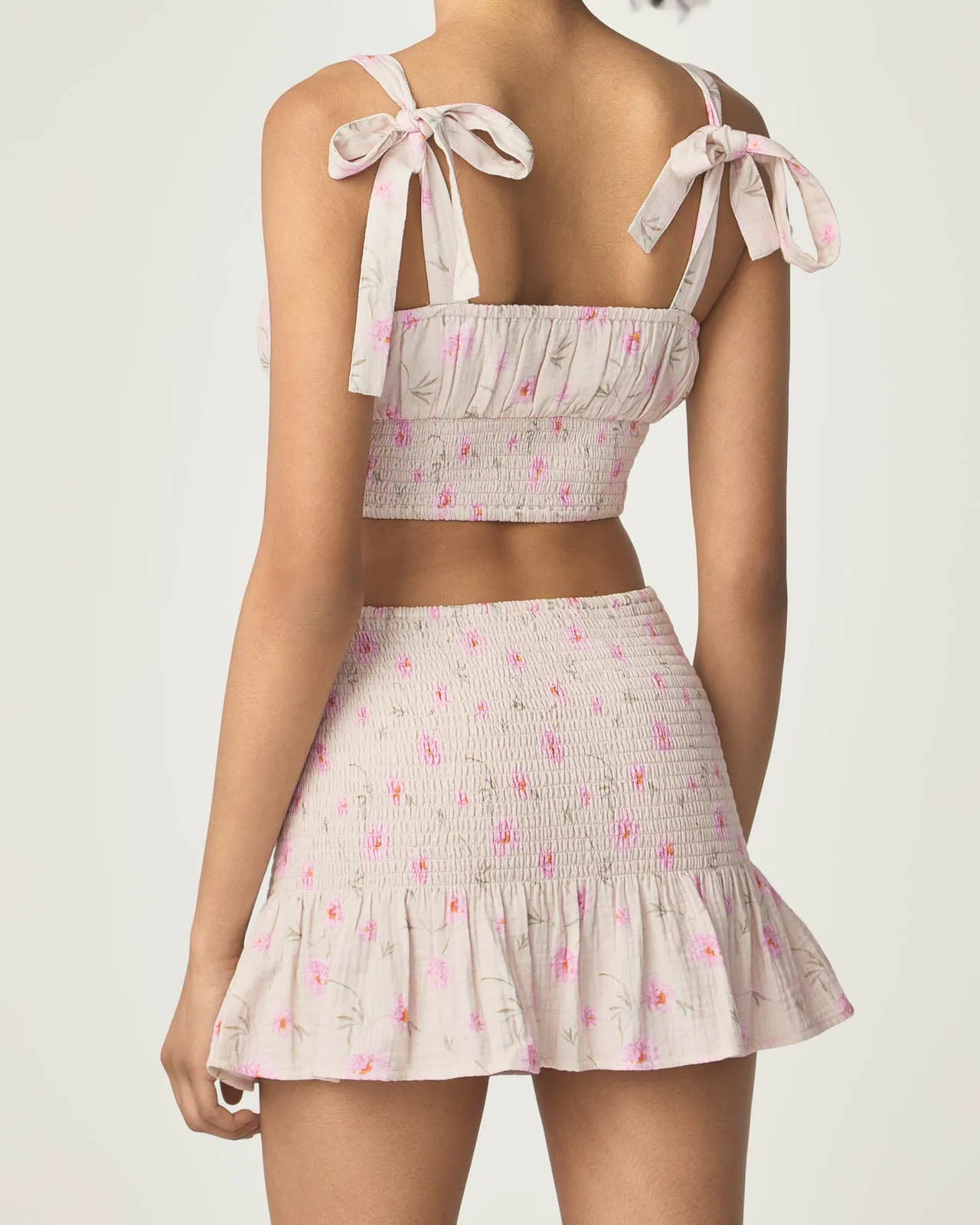 Garden Party Smocked Mini Skirt