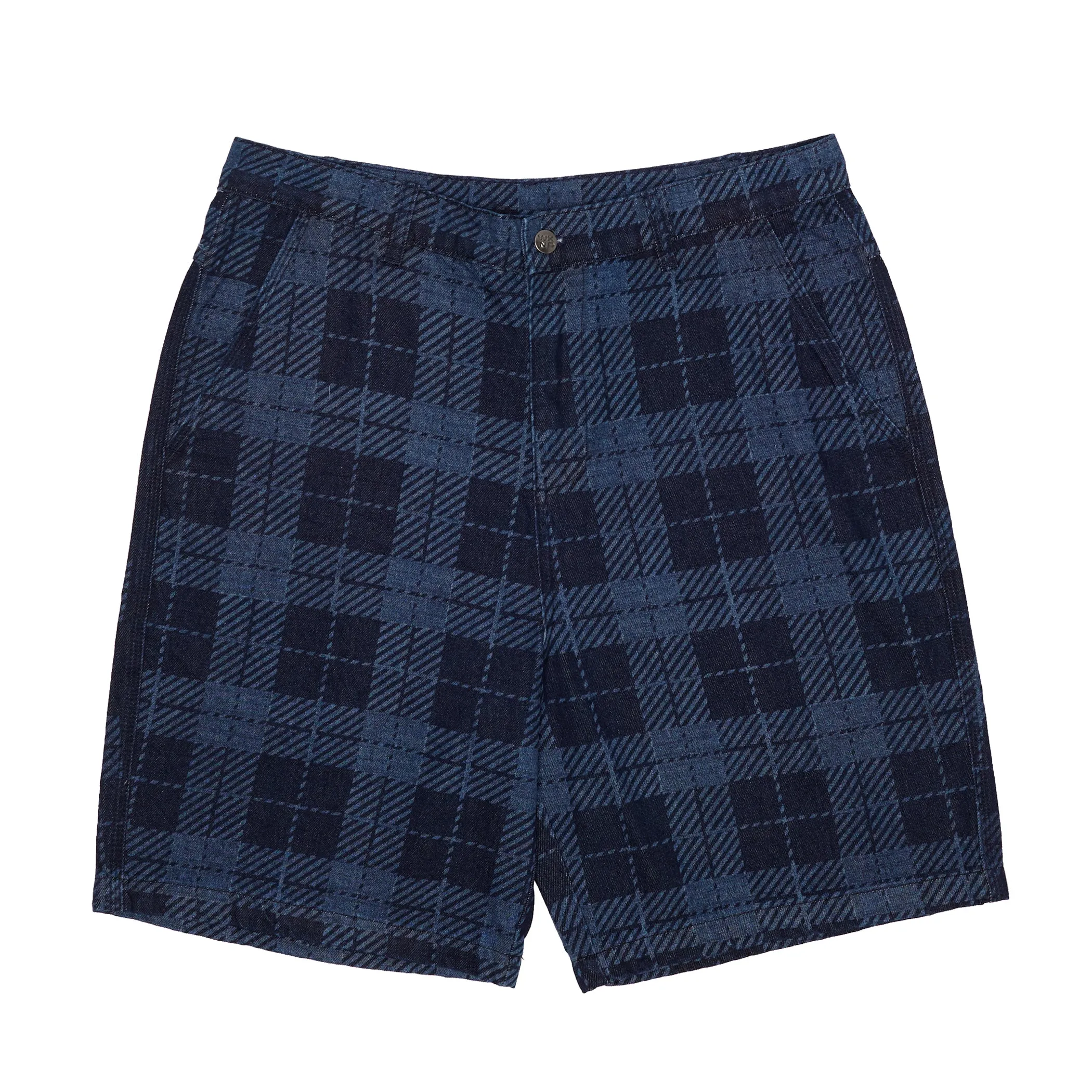 Gene's Jean Shorts - Plaid Blues