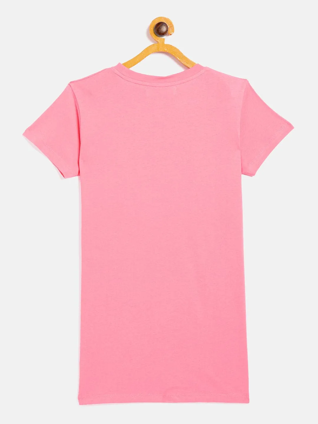 Girls Pink Lemon Print T-Shirt Dress - Lyush Kids