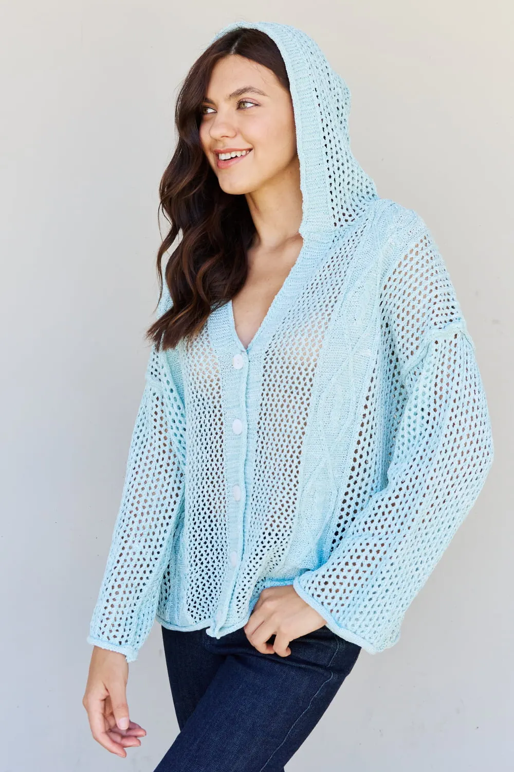 Hooded Sweater Beach Cardigan