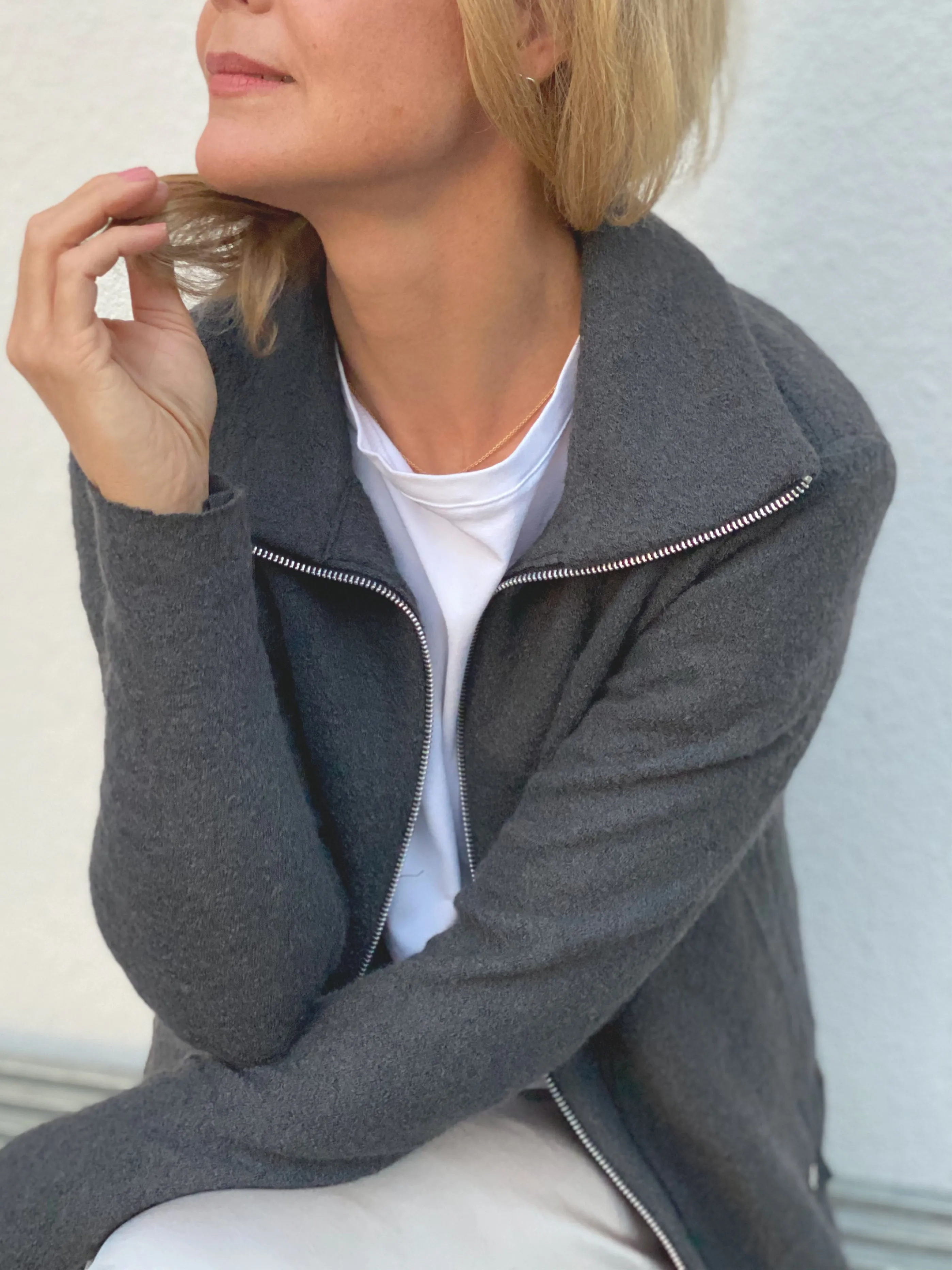 Kajsa knitted zipper cardigan