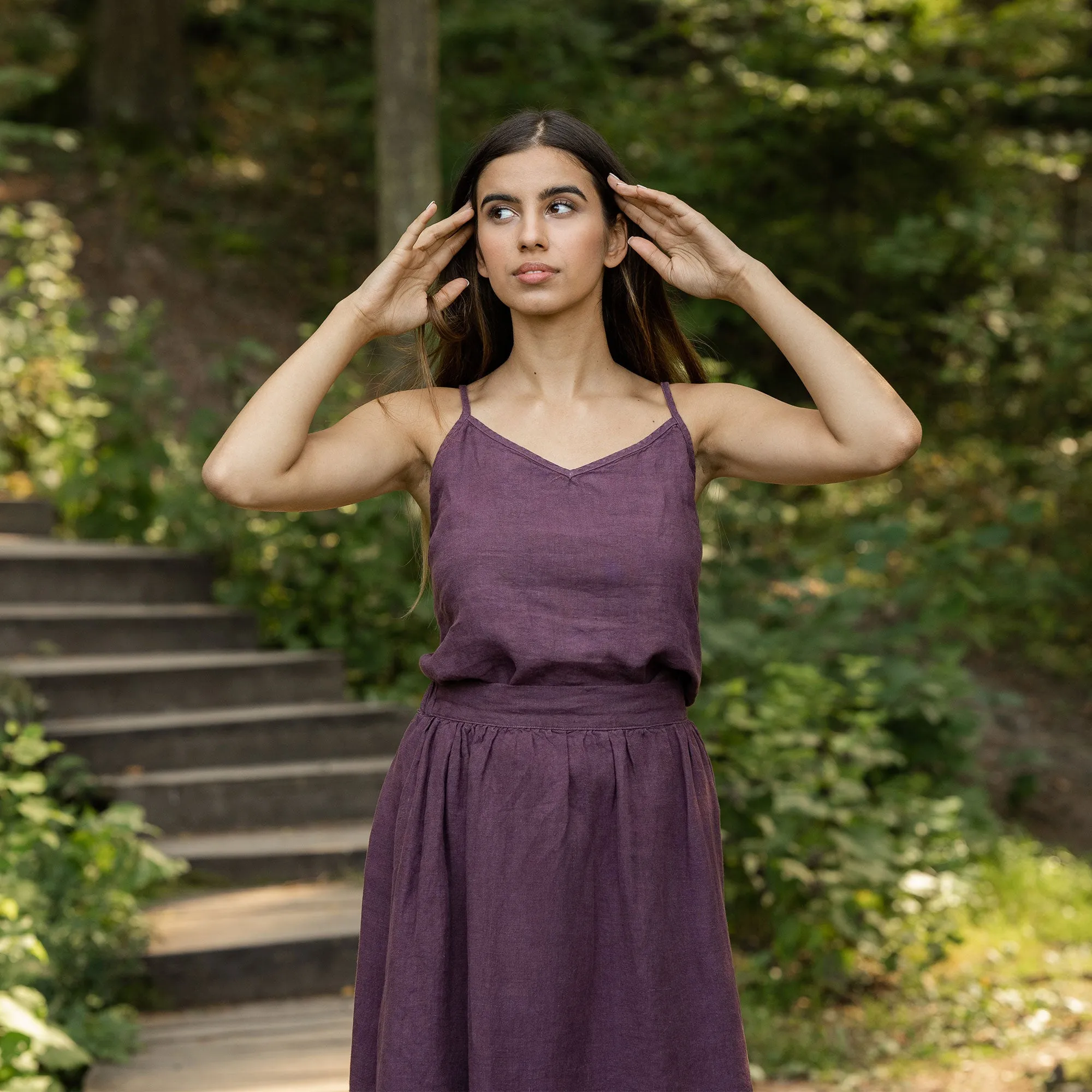 Linen Slip Top Kim Shadow Purple