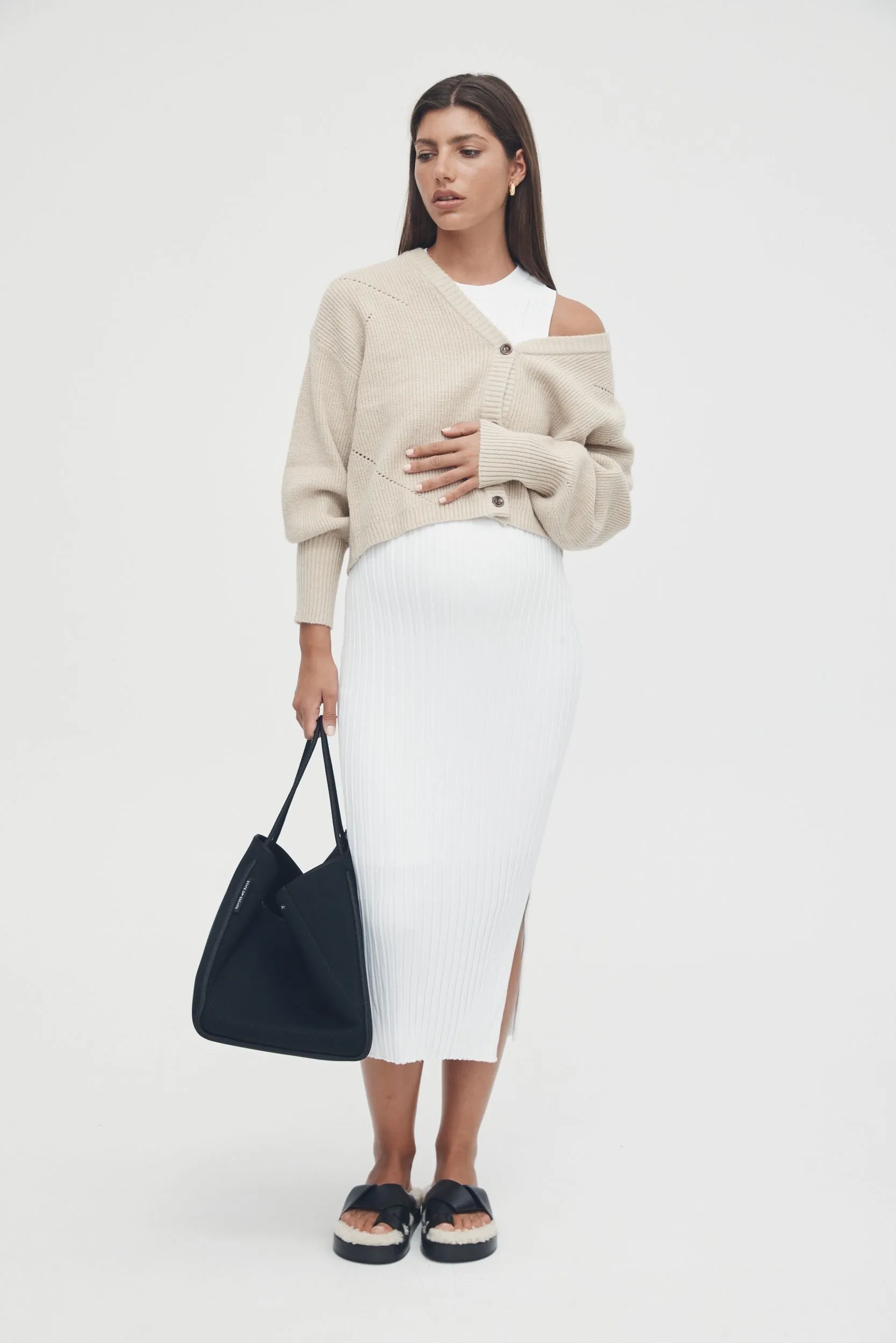 Luxe Shift Dress (White) - FINAL SALE