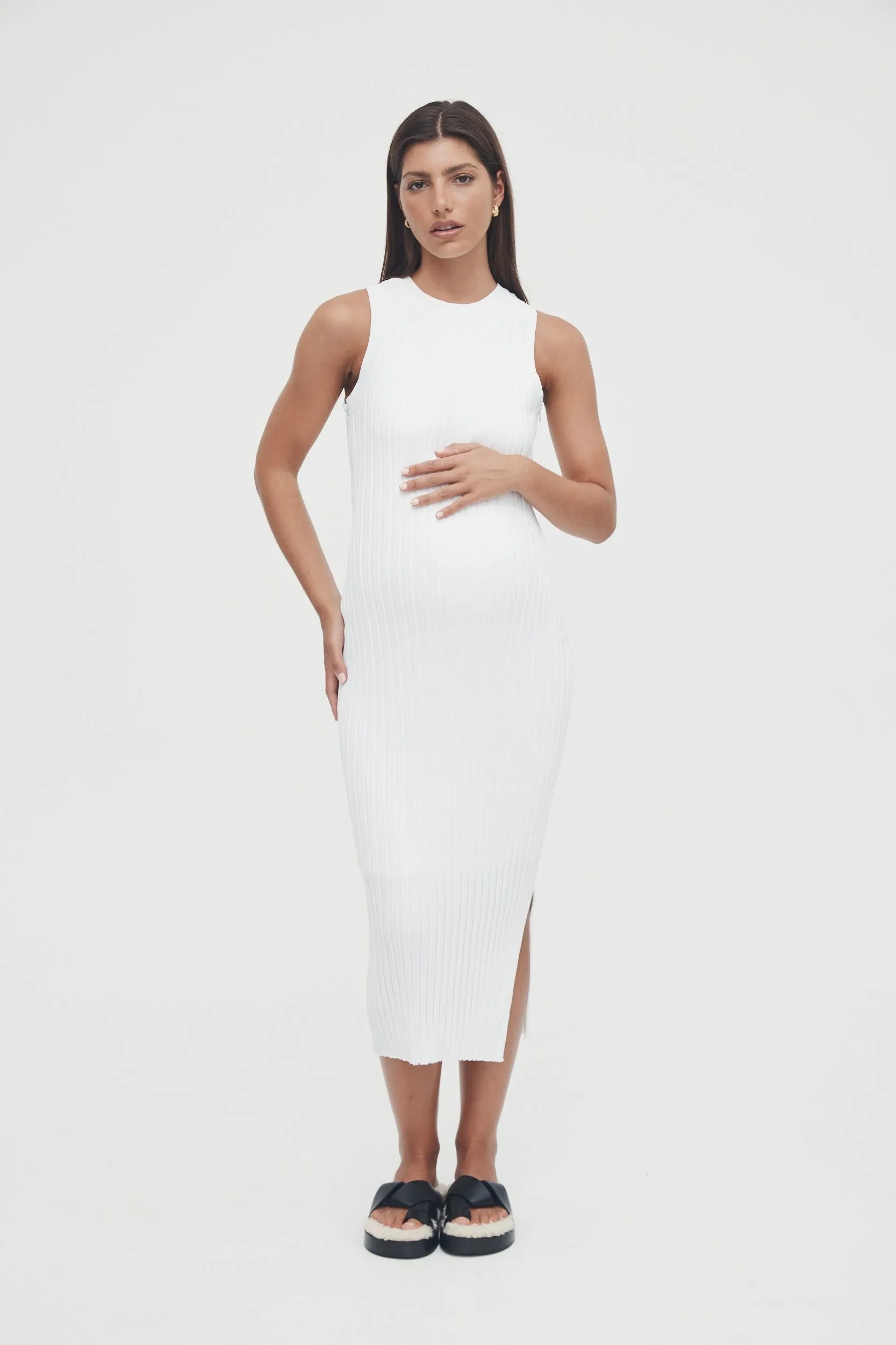 Luxe Shift Dress (White) - FINAL SALE