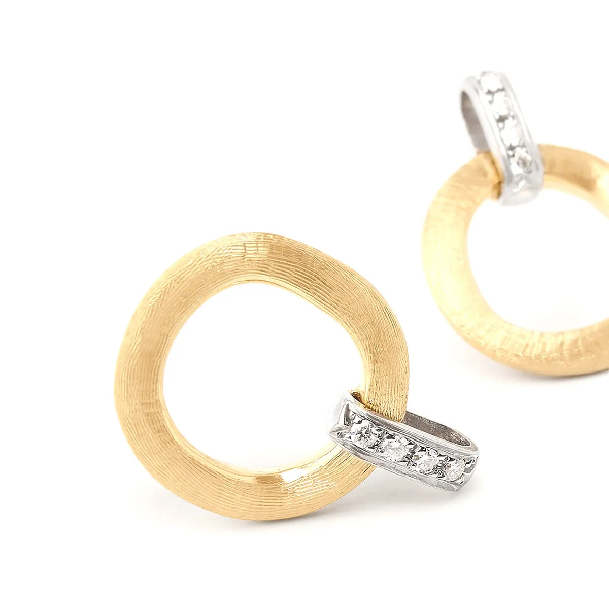 Marco Bicego Jaipur Gold Drop Earrings With Diamonds