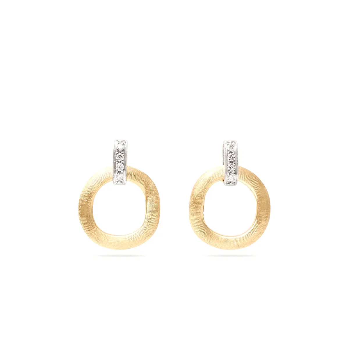 Marco Bicego Jaipur Gold Drop Earrings With Diamonds