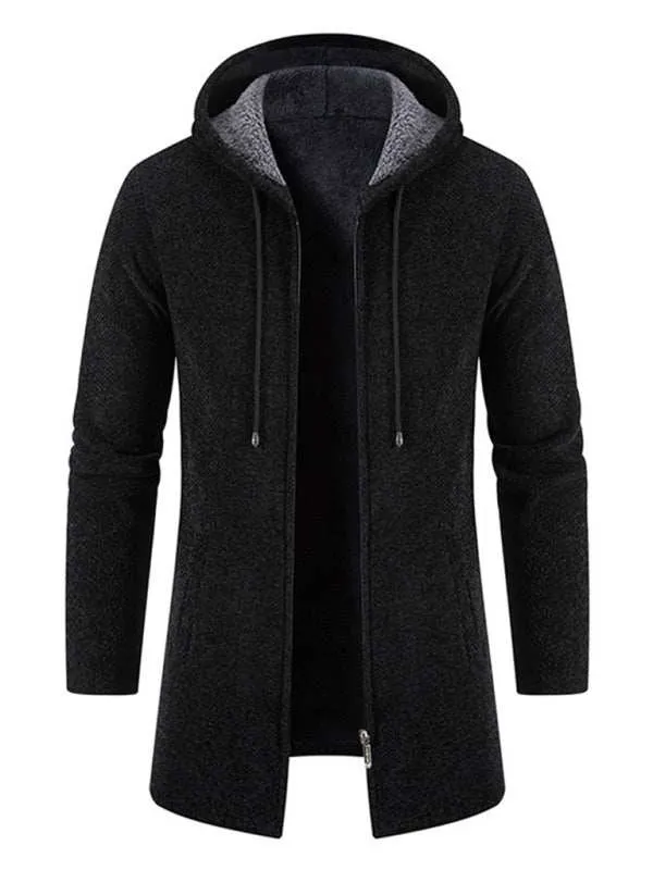 Men's casual  zipper hooded cardigan