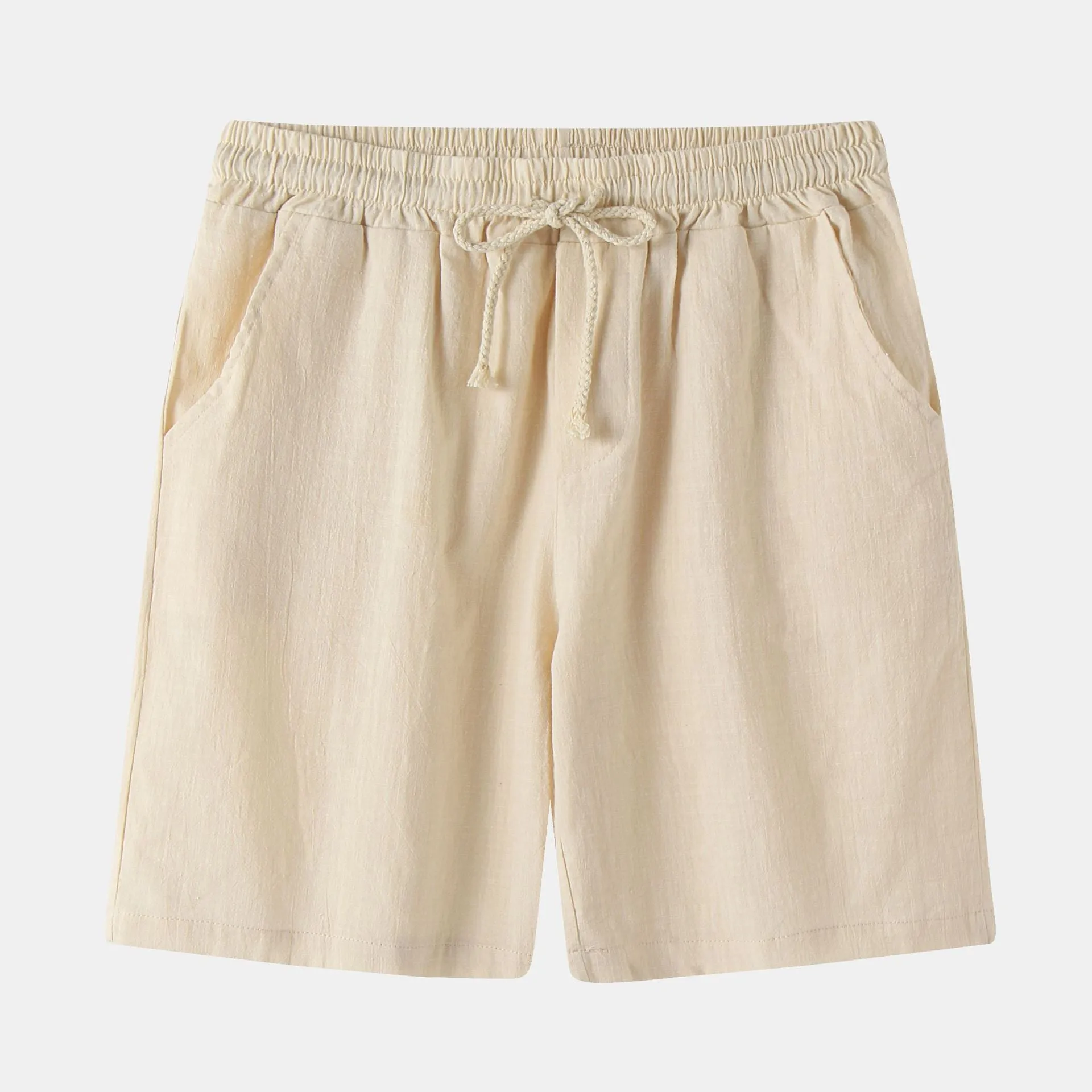 MEN'S COTTON AND LINEN BEACH SHORTS