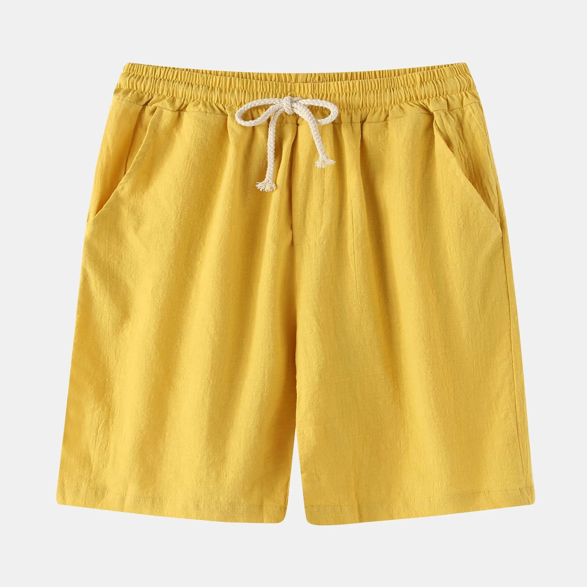 MEN'S COTTON AND LINEN BEACH SHORTS