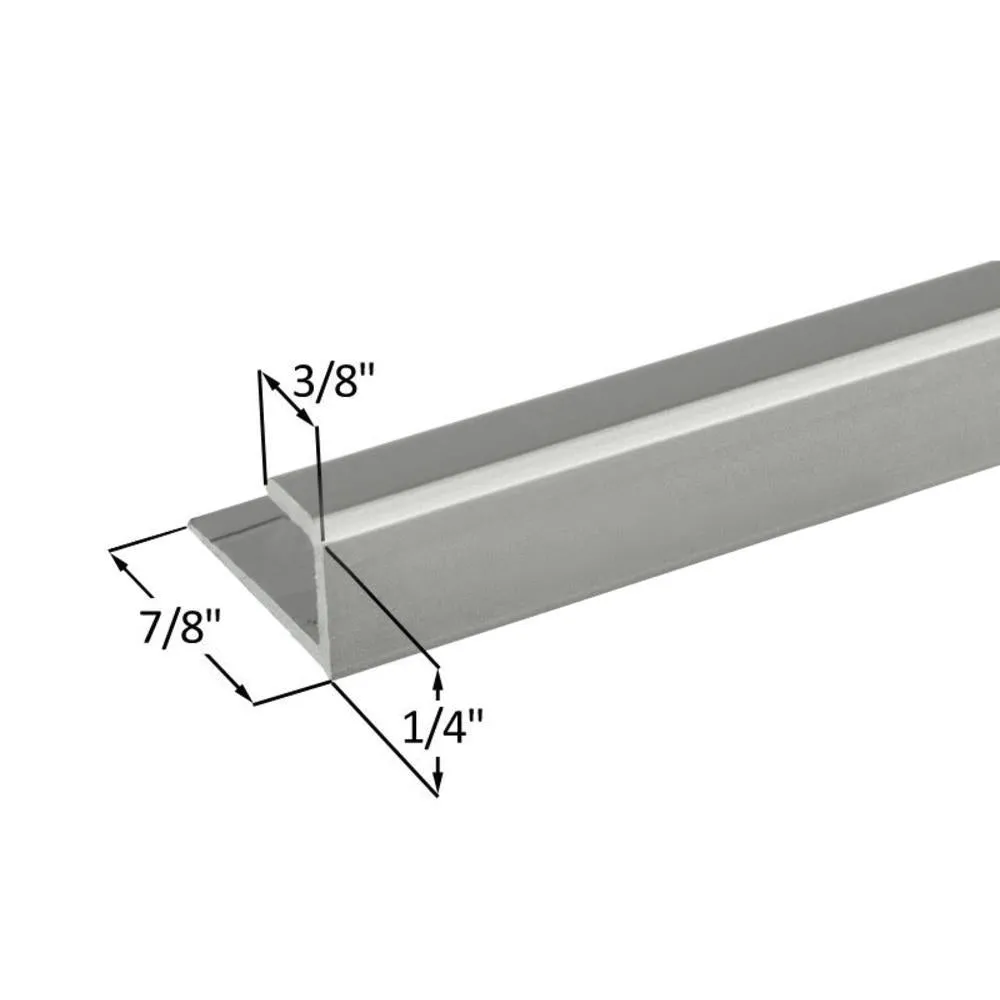 Mirror 5/16" "J" Channel - Bottom - Brushed Nickel