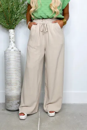 Mushroom Drawstring Wide Leg Pants