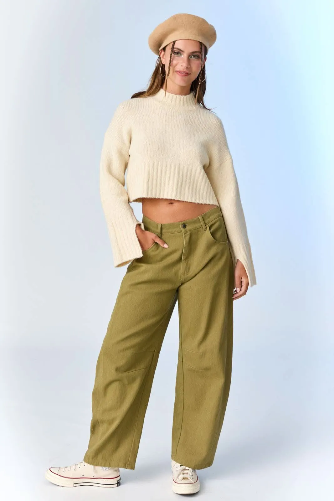 Olive Nora Barrel Pants