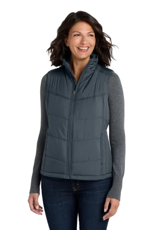 Port Authority® Women's Puffy Vest - Dark Slate / Black