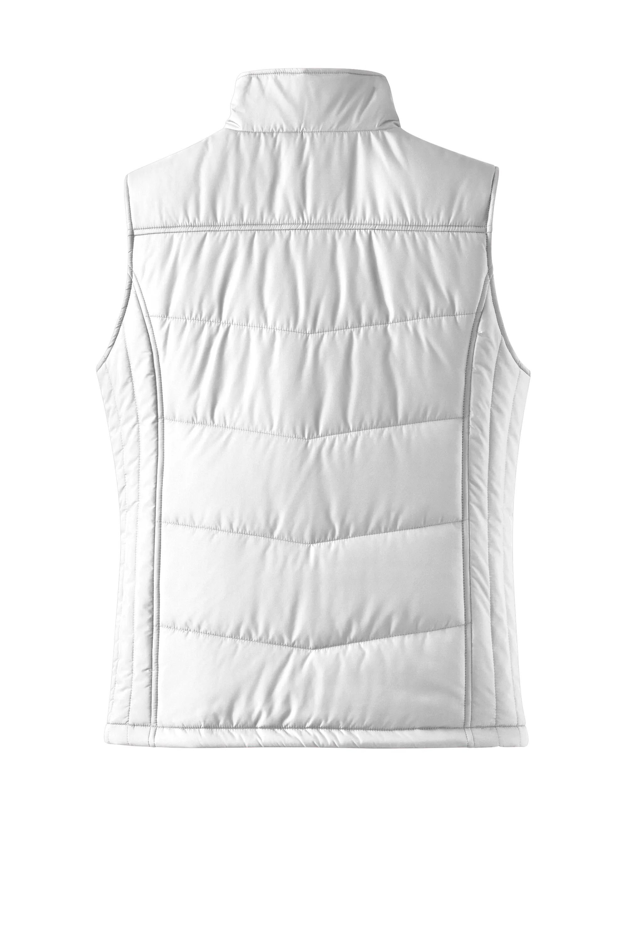 Port Authority® Women's Puffy Vest - White/ Dark Slate