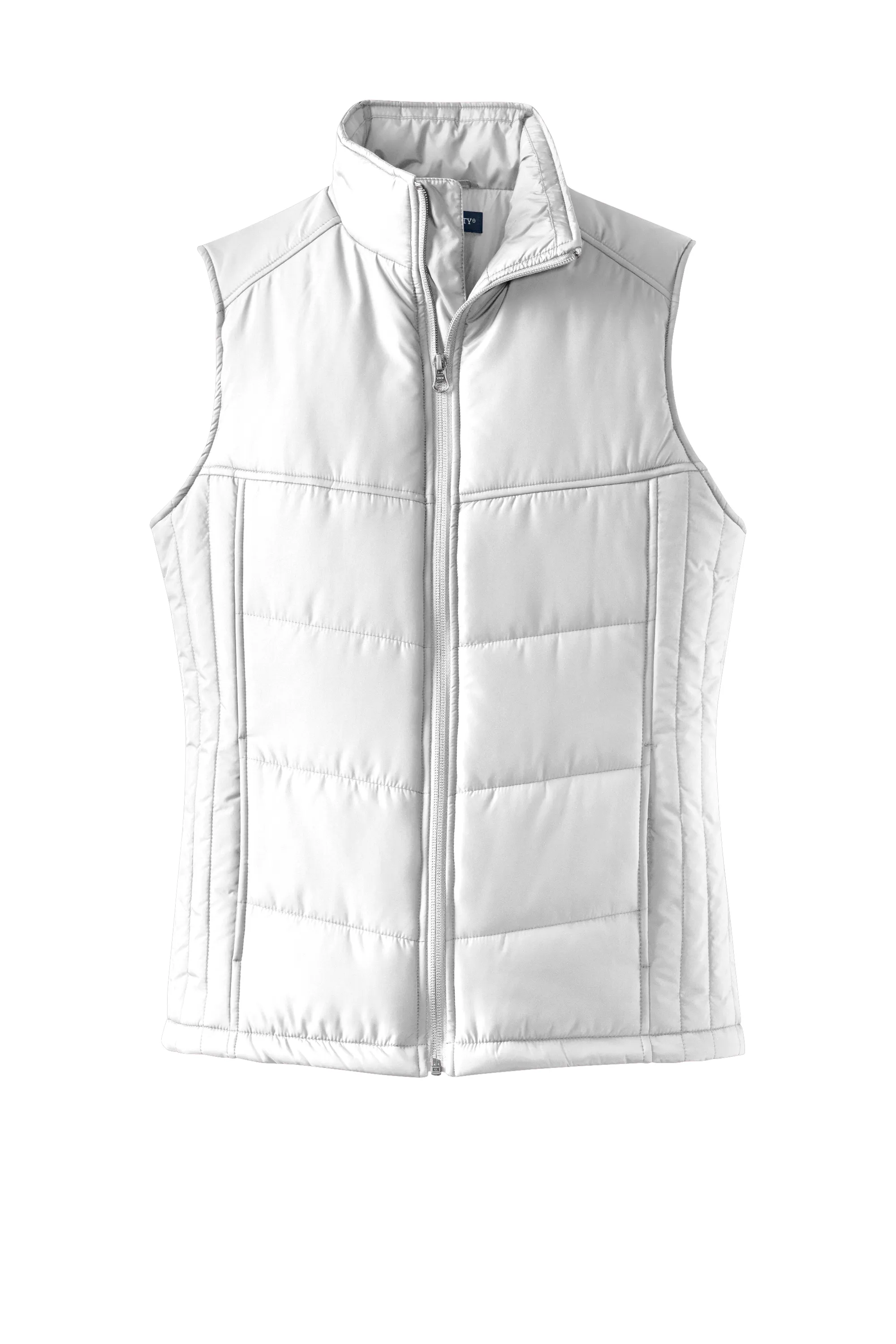 Port Authority® Women's Puffy Vest - White/ Dark Slate