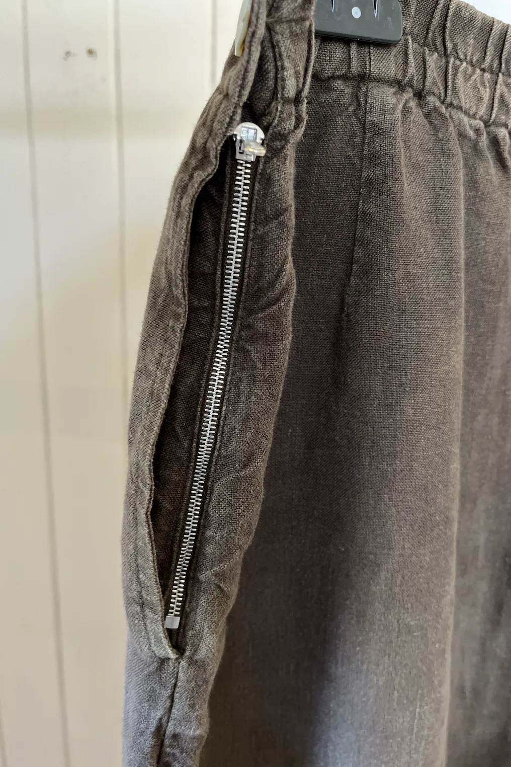 Re-Wear Oska Brown Linen Wide Leg Trousers