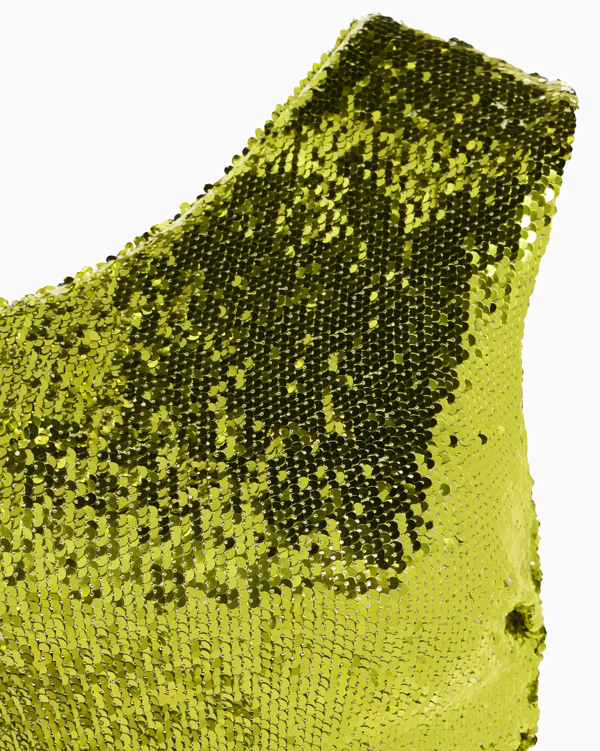 Sequin One Shoulder Top | Chartreuse