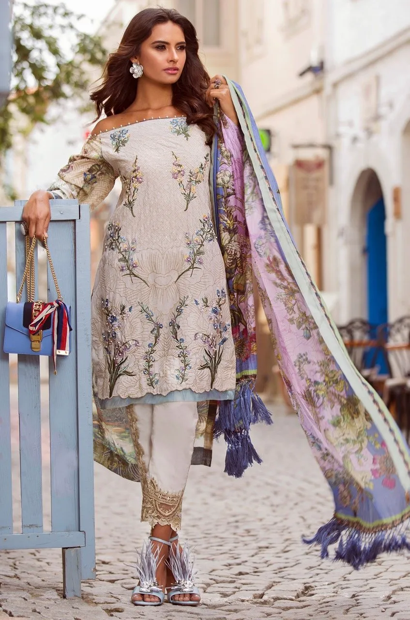 Shiza Hassan Luxury Lawn Collection '18 – Delphinium - 2B