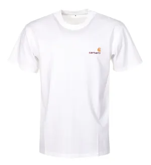 Short Sleeve American Script T Shirt White