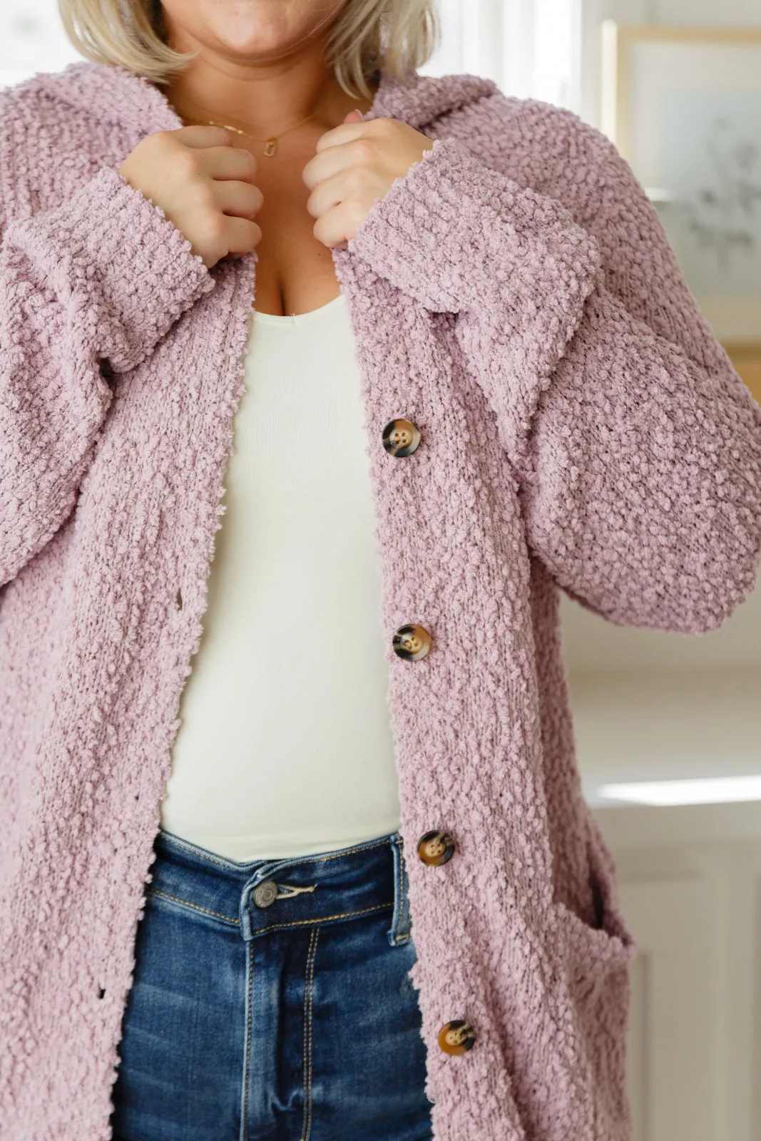 Soft Wisteria Hooded Cardigan - One Eleven North